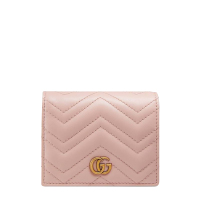 GUCCI/古驰 女士GG Marmont系列人形纹衍缝卡片夹466492
