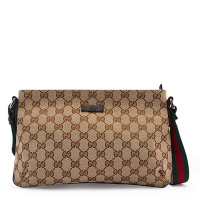 GUCCI/古驰 双G印花人造帆布男士邮差包189749