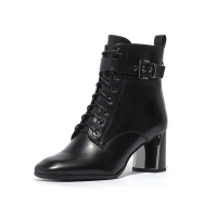 星期六(ST&SAT) 旗下秋冬新款粗高跟欧美风马丁靴短靴DF94116927
