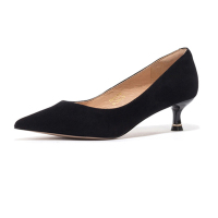 St&Sat/星期六新款尖头羊反绒细跟职业通勤单鞋SS03111314