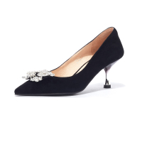 St&Sat/星期六细高跟鞋时尚性感尖头浅口中跟单鞋女SS03111339