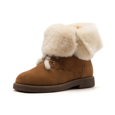 星期六(ST&SAT)旗下冬季保暖短靴圆头平跟雪地靴DF9411A758