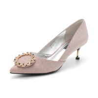 St&Sat/星期六扣饰婚鞋中跟细跟女单鞋SS93111257