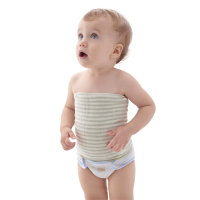 夏季新生婴儿护肚子肚围护肚脐围神纯棉薄款裹腹围器宝宝肚兜四季（单层棕色+单层绿色）17*17cm