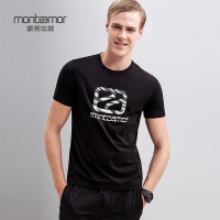 Monteamor/蒙蒂埃莫创新3D立体牙刷印花图案棉弹男士圆领短袖T恤