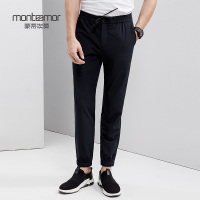 蒙蒂埃莫都市弹力松紧束脚男士常规版休闲裤
