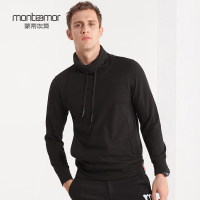 蒙蒂埃莫(monteamor)潮流个性结构分割高领套头含羊毛男士卫衣