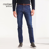 蒙蒂埃莫(monteamor)时尚环保洗水棉质微弹可户外男士常规版长裤男士牛仔裤