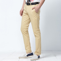 蒙蒂埃莫夏日休闲斜插袋棉氨纶修身版男士休闲裤