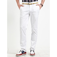 蒙蒂埃莫夏日简约棉混纺微弹斜插袋合身版男士长裤