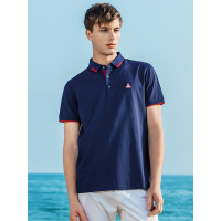 蒙蒂埃莫动感材料CoolMax运动风短袖棉质男士POLO衫