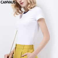 夏季新款女装纯色修身显瘦短袖 简约女式T恤K1003A