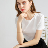 货2019夏季新款时尚短袖T恤女装气质欧美套头圆领女式上衣