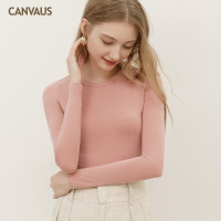 2019初秋新款女装长袖T恤女圆领欧美秋冬打底衫上衣F232A