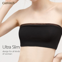 夏季新款网红款网纱拼接短款露脐裹胸莫代尔无肩带性感女装