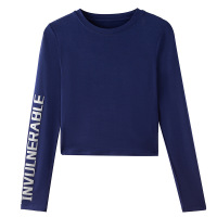 2020初秋女装新款长袖T恤字母印花外穿内搭打底衫