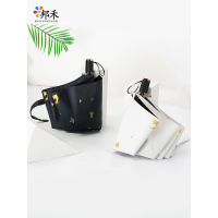 灵孜格 太阳伞小黑伞女防晒防紫外线黑胶女神折叠晴雨伞两用遮阳伞