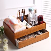 实木化妆品收纳盒首饰桌面抽屉梳妆台面膜口红护肤刷置整理盒