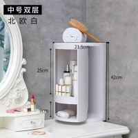 灵孜格-浴室转角置物架厨房卫生间旋转架洗漱台三角收纳架墙角储物柜