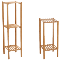 单爱-多层花架创意阳台多肉吊兰花盆架楠竹田园客厅落地花架子