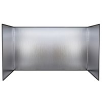 邦禾不锈钢厨房挡油板煤气灶台炒菜防溅油烟机隔热耐高温防油挡板【三片折-长40cmx高40cmx深40cm】