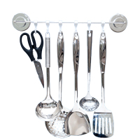 灵孜格强力吸盘挂钩 厨房浴室门后创意毛巾钩不锈钢粘钩 无痕壁挂