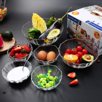 乐美雅 Luminarc 钢化玻璃沙拉碗 阿尔卡德 果盘甜品碗6件套