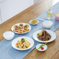 乐美雅特瑞欧餐具7件套 ,大盘1，深盘2，饭碗2，调料碟2