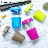 乐美雅（Luminarc）法国弓箭乐美雅水杯钢化玻璃杯耐高温水具炫彩运动随行杯喝水杯500mlJ9999炫彩随行杯棕色