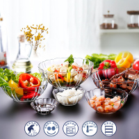 乐美雅 Luminarc 钢化玻璃沙拉碗 果盘甜品碗23CM*1只