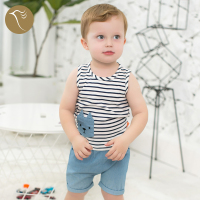 男童背心套装宝宝夏装婴儿衣服两件套装短袖短裤1-3周岁夏季