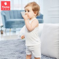 纤丝鸟2018新款夏季薄款宝宝无袖背心套装