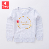 纤丝鸟女童秋装T恤2017新款儿童长袖卫衣上衣中大童纯棉打底衫女