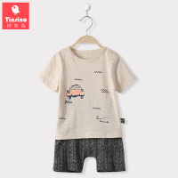 纤丝鸟男童短袖套装儿童夏季新款T恤短裤儿童衣服