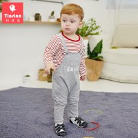 纤丝鸟童装儿童背带裤男春秋新款小学生宝宝薄款单裤休闲长裤2017