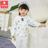 纤丝鸟童装女童打底衫宝宝长袖纯棉T恤女小童花边领儿童秋衣上衣