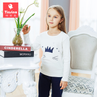 纤丝鸟童装春秋儿童内衣套装纯棉女童秋衣秋裤小孩保暖睡衣全棉