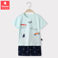 纤丝鸟童装男女童夏装儿童短袖短裤两件套宝宝运动套装