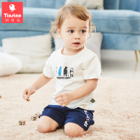 纤丝鸟童装男女童短袖套装2018新款儿童短袖短裤宝宝夏季衣服