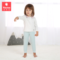 纤丝鸟儿童家居服0-1-2岁女宝宝睡衣婴儿内衣套装秋衣纯棉春秋装