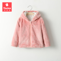 纤丝鸟儿童绒棉衣单件耳朵小樱桃