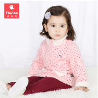 纤丝鸟婴儿外套冬加厚加绒保暖冬装女童外出服小女孩宝宝套头