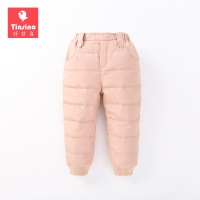 纤丝鸟男童女童外穿加厚保暖长棉羽绒裤裤