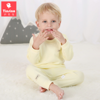 纤丝鸟儿童内衣套装男童女童秋衣秋裤2018新款宝宝家居婴儿衣服