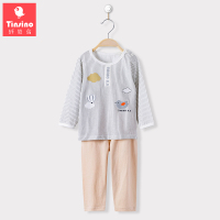 纤丝鸟儿童家居服男女童四季款纯棉睡衣套装2018新款婴儿衣服