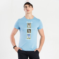 奔狼swsport男士时尚百搭圆领短T恤（钴蓝）