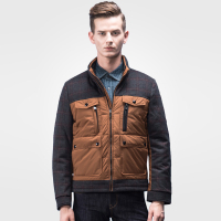 奔狼swsport男士休闲羽绒服外套（土黄）