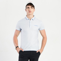 奔狼swsport夏季男士时尚短袖POLO衫（粉蓝）