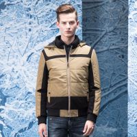 奔狼swsport男士休闲棉衣外套卡其岩黑