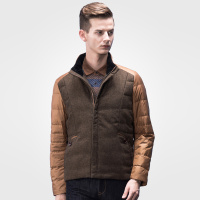 奔狼swsport男士休闲羽绒服外套褐色